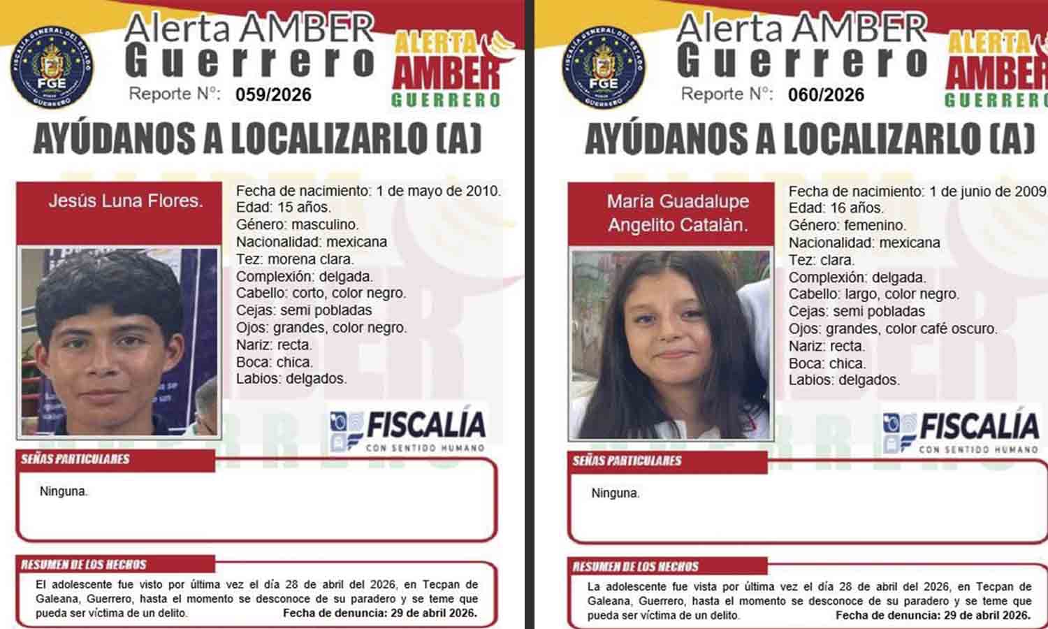 Desaparecen dos adolescentes en Tecpan