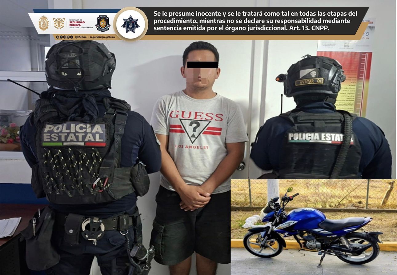 0c70339a-8cf4-4078-be8c-7d5817c784d0 Coordinación Interinstitucional logra detención de un masculino y recuperación de motocicleta robada en Iguala