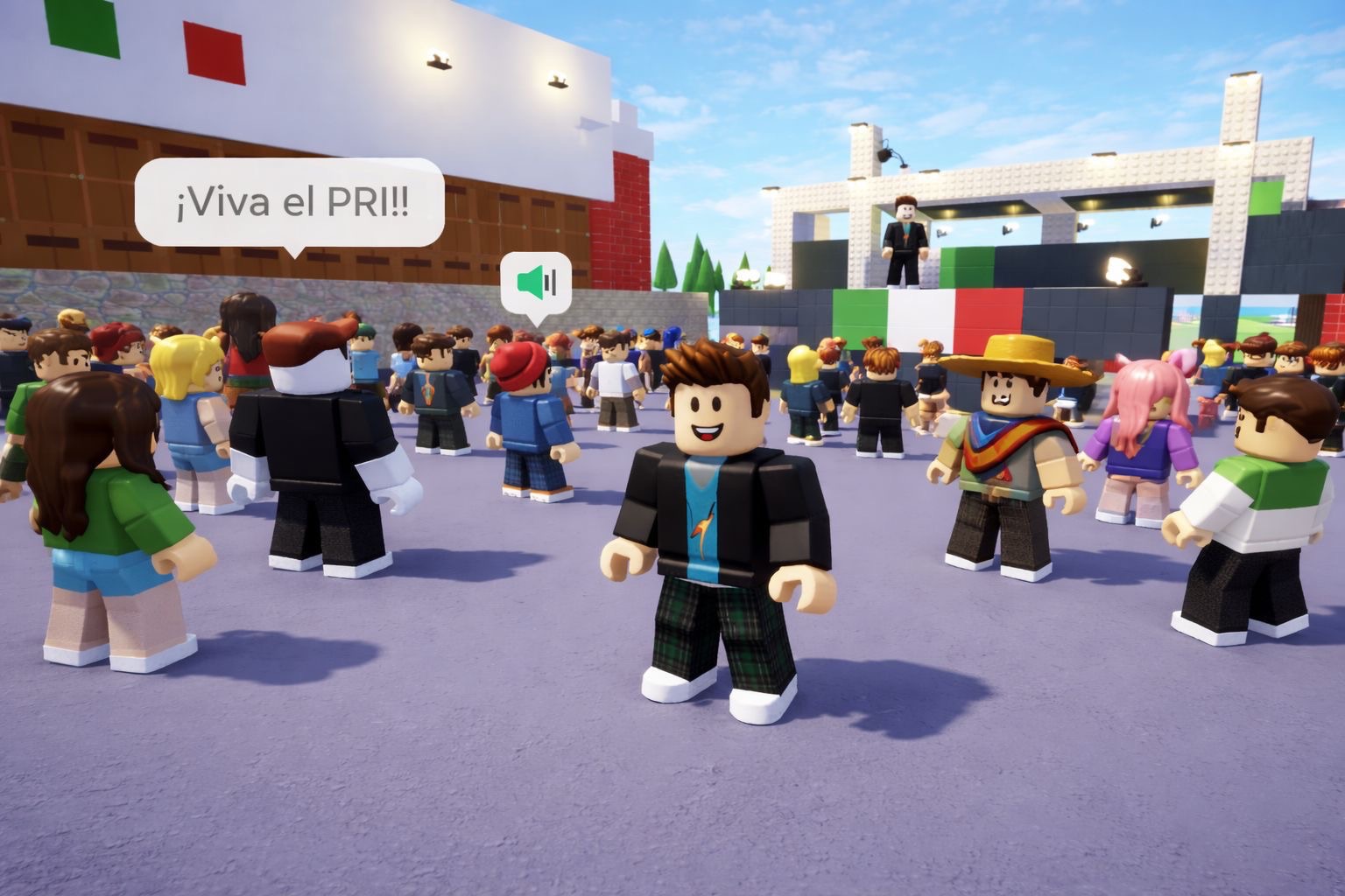 Innova el PRI Guerrero y se mete a plataformas, muestran sus instalaciones partidistas con concierto virtual en la plataforma Roblox