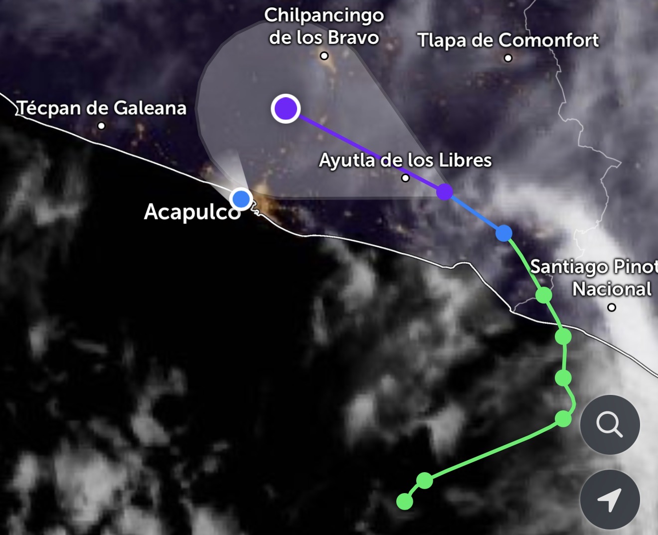 Se degrada Boris ya es baja presión en Guerrero