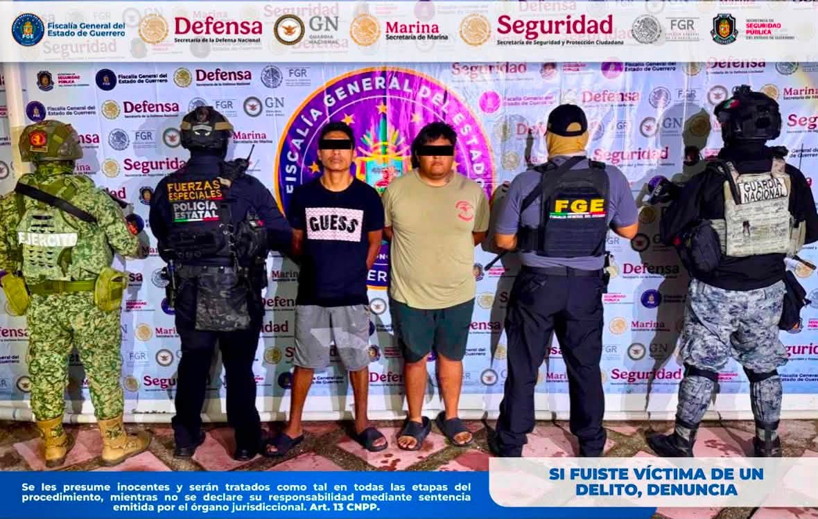 Detienen a dos presuntos integrantes de “Los Ardillos” en Chilpancingo
