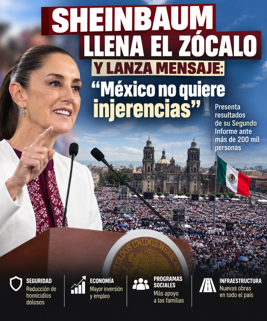 19c88500-34eb-4811-a415-0badf317ccfb-853x1024 “México no quiere injerencias”: Sheinbaum lanza mensaje desde un Zócalo lleno