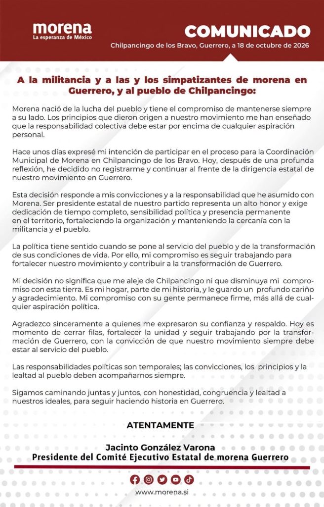 20a7187a-dd15-407e-be62-327086a25d24-656x1024 Jacinto González desiste de buscar la coordinación de Morena en Chilpancingo; seguirá al frente del partido